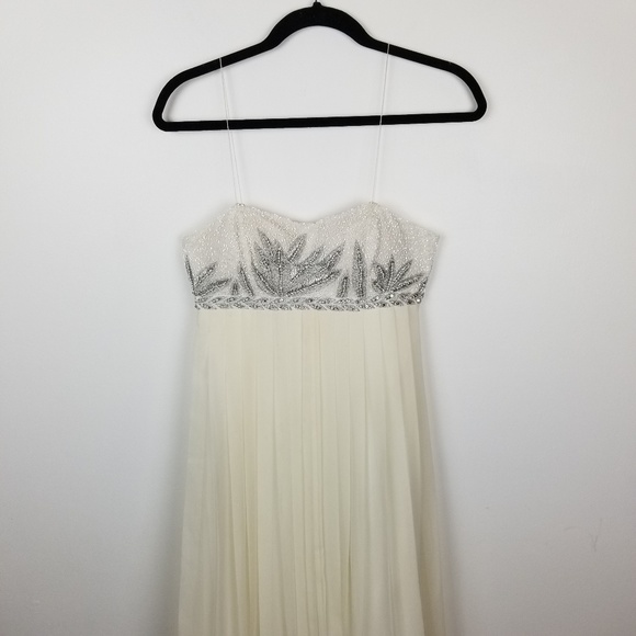 Aidan Mattox ivory beaded gown - Picture 1 of 11